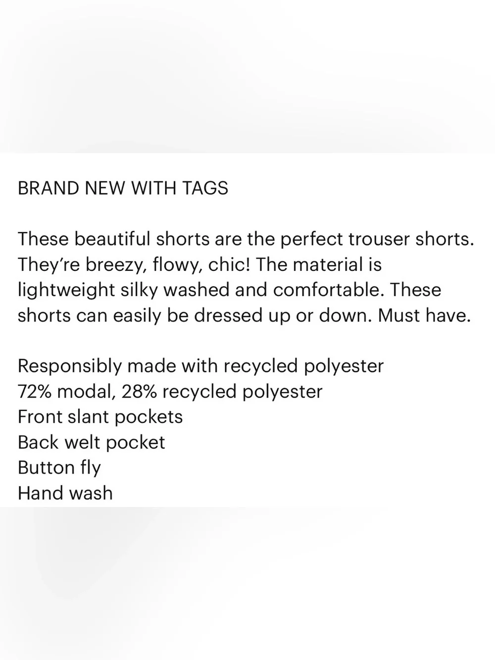 Anthropologie High-Waist Black Tailored Shorts